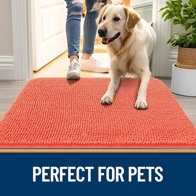 OLANLY Dog Door Mat for Muddy Paws 59x20, Absorbs Moisture and Dirt, Absorbent - Image 6