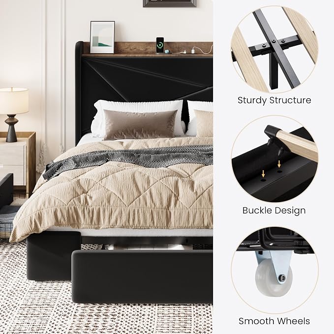 SHA CERLIN Queen Bed Frame - Image 9
