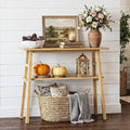 39.4" Solid Bamboo Entryway Console Table, Sofa Table Behind Couch, Narrow by Alifewithtasteandstyle