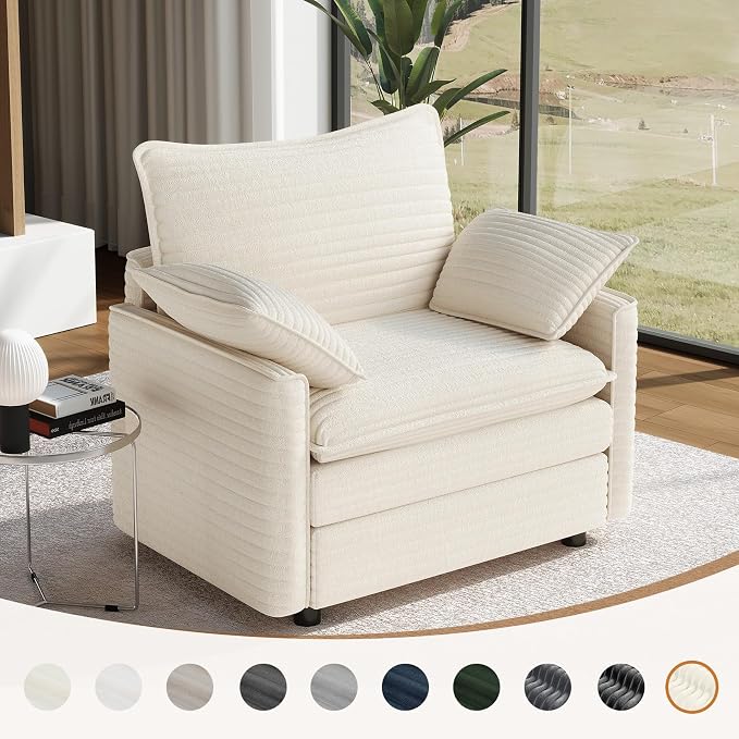 Vesgantti 40" Single Seat Sofa, Comfy Cloud Couch Deep Seat Upholstered Couch - Image 8