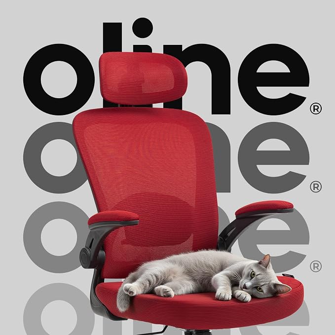 Oline ErgoAir Ergonomic Office Chair – Adjustable Lumbar Support, Flip-Up - Image 8