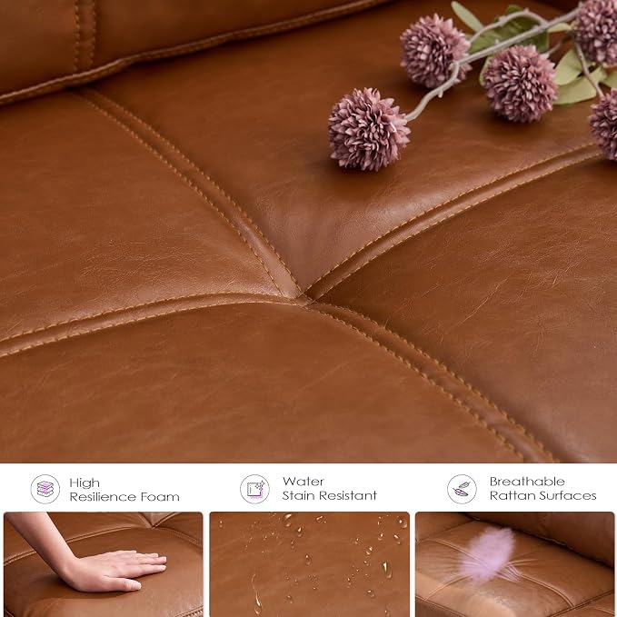 TYBOATLE 88" W Faux Leather Couches - Image 4