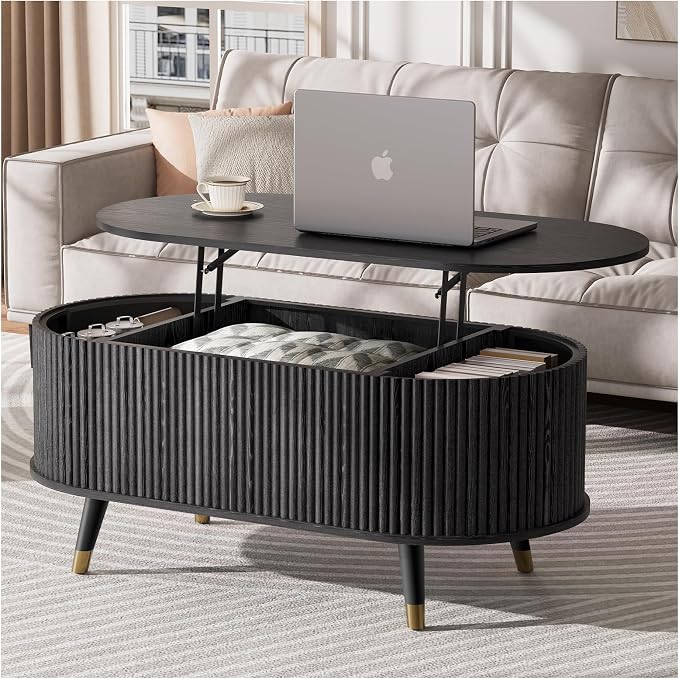 JOINICE 42.5" Oval Lift Top Coffee Table by Joinice