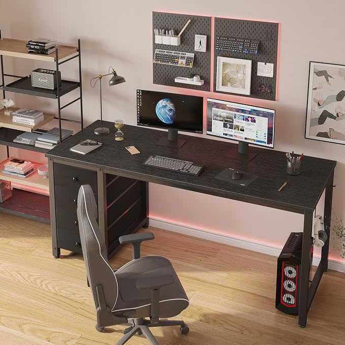 Lufeiya Gaming Desk with Fabric Drawers - Image 2