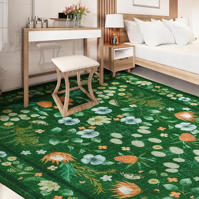 Area Rugs for Living Room, Non-Slip 4x6 Washable Rug for Bedroom, Vintage - Image 8