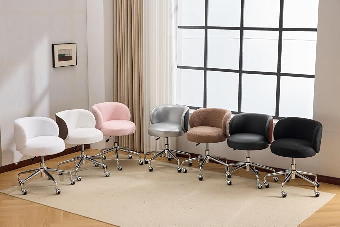 VINGLI Cute Small Swivel Desk Chair Comfy - Image 5