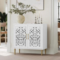ARTPOWER Accent Cabinet with 2 Doors, Vintage Hollow Carving Buffet Cabinet by PowerofArtBetterforLife