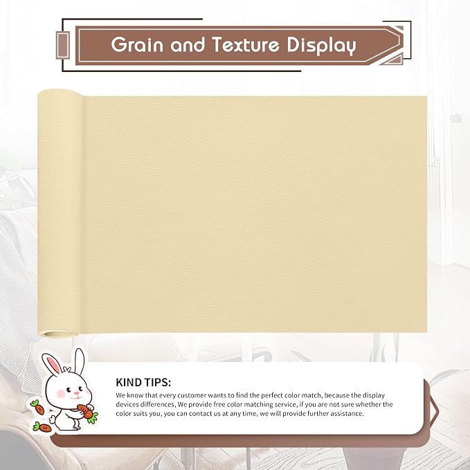 KING MOUNTAIN Leather Repair Patch, 16 x 60 Inches self Adhesive Leather Repair - Image 2
