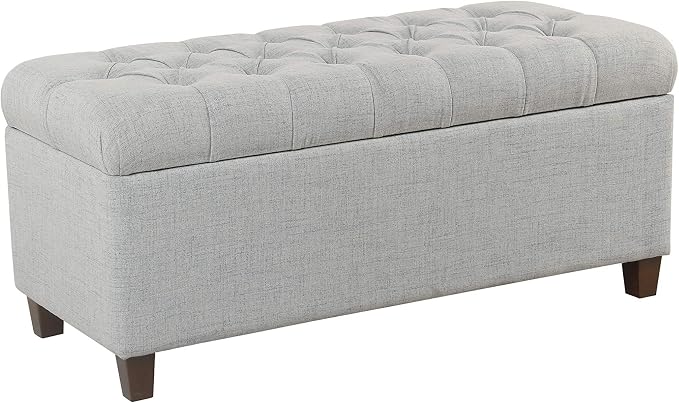 Homepop Home Decor Tufted Ainsley Button Storage Ottoman Bench by HomePop