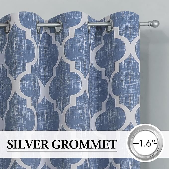 Beauoop 100% Blackout Curtains 54 Inches Long 2 Panels - Image 2