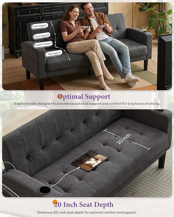 TYBOATLE Sofa Couch, Living Room Furniture Sectional Sofa Sets of 3 Pcs - Image 6