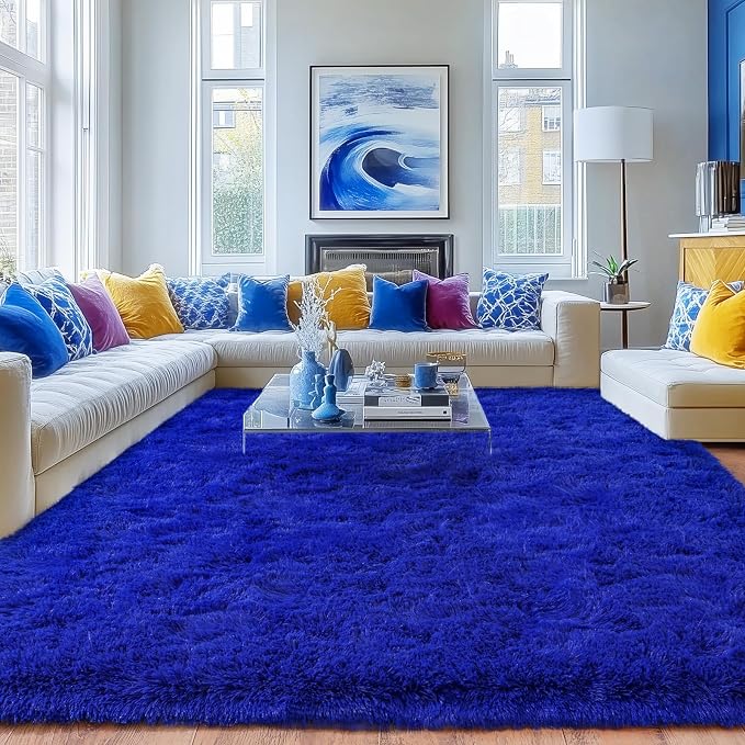 Rugs for Living Room 9x12, Soft Shaggy Modern Shag Area Rug for Bedroom - Image 2