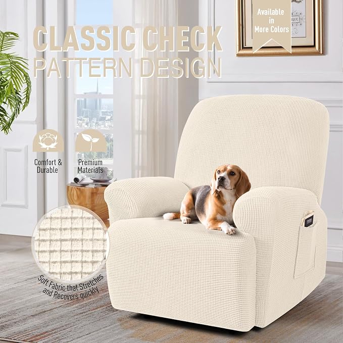 TAOCOCO Oversized Recliner Chair Covers, 1 Seater Streach Recliner Covers Soft - Image 2