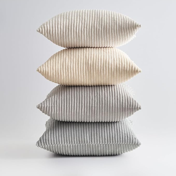 Topfinel 4 Packs Neutral Decorative Throw Pillows Covers 22x22 Inch - Image 8