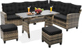 KROFEM 6-Piece Patio Furniture Set, Outdoor Sectional Sofa by KROFEM