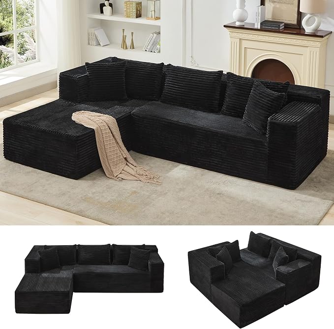 Modular Sectional Sofa Cloud Sectional Couch, Oversized Sofa Sleeper by Unknown