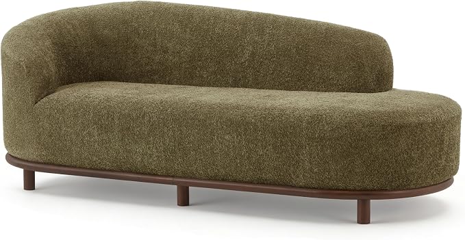 Christopher Knight Home Bouclé Chaise Lounge Sofa Mid Century Modern - Image 5