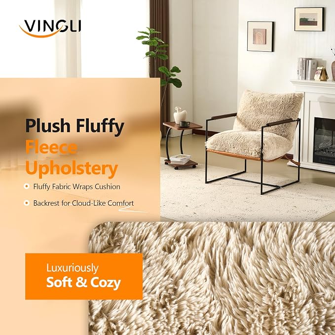 VINGLI 28" Cute Reading Armchair - Image 4