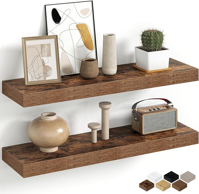 Fun Memories Floating Shelves for Wall, 24 Inch Floating Shelf for Home Decor by FunMemories
