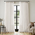 MIULEE Pinch Pleated Thick Linen Curtains 120 Inches Long 2 Panels by MIULEE