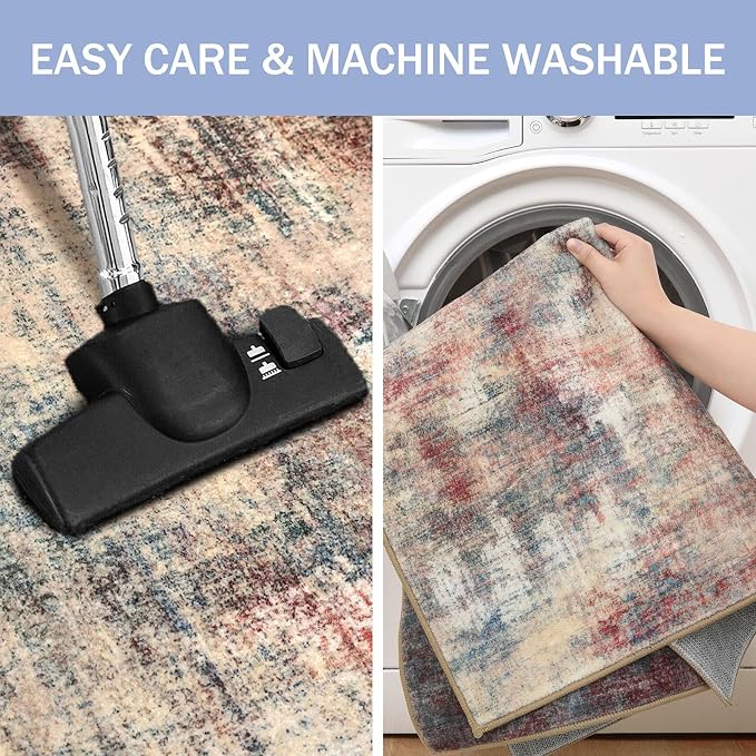 IOHOUZE Abstract Runner Rug 2x10 Ft Washable Runners - Image 3