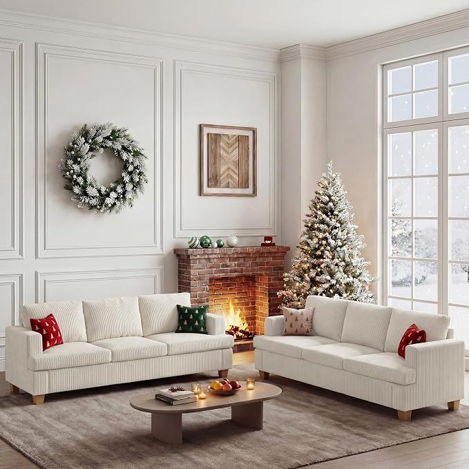 Apicizon 89" Modern Sofa Couch Set of 2, 3-Seat Sofa Set - Image 5