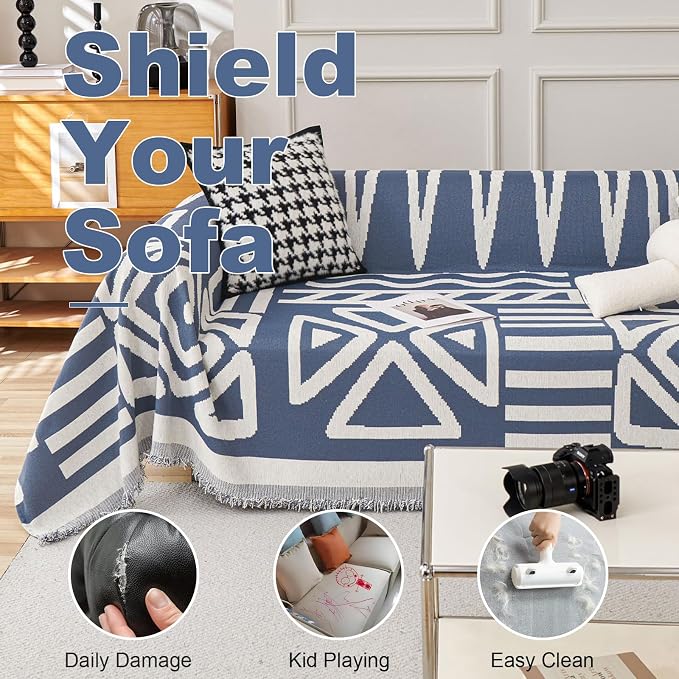 VClife Bohemian Couch Covers for Dog, Anti Slip Sofa Cover for Sectional Couch - Image 5