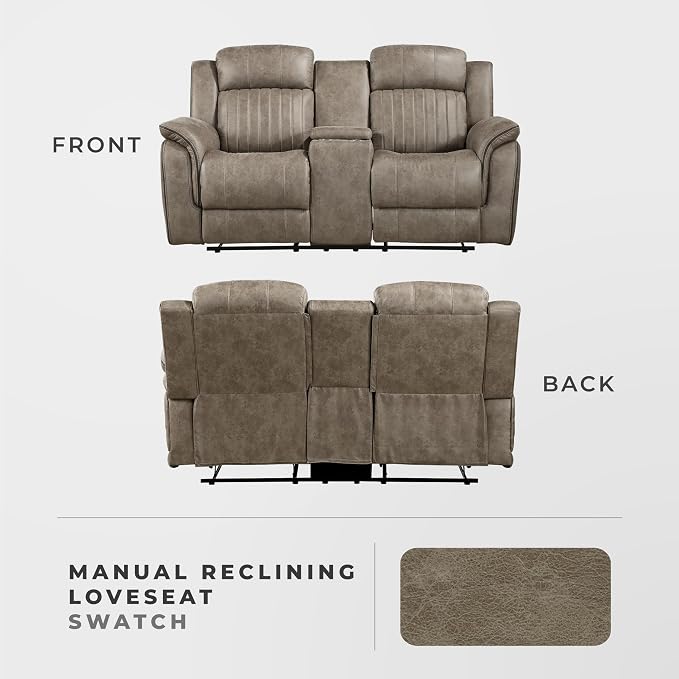 Lexicon 74" W Manual Double Reclining Loveseat - Image 5