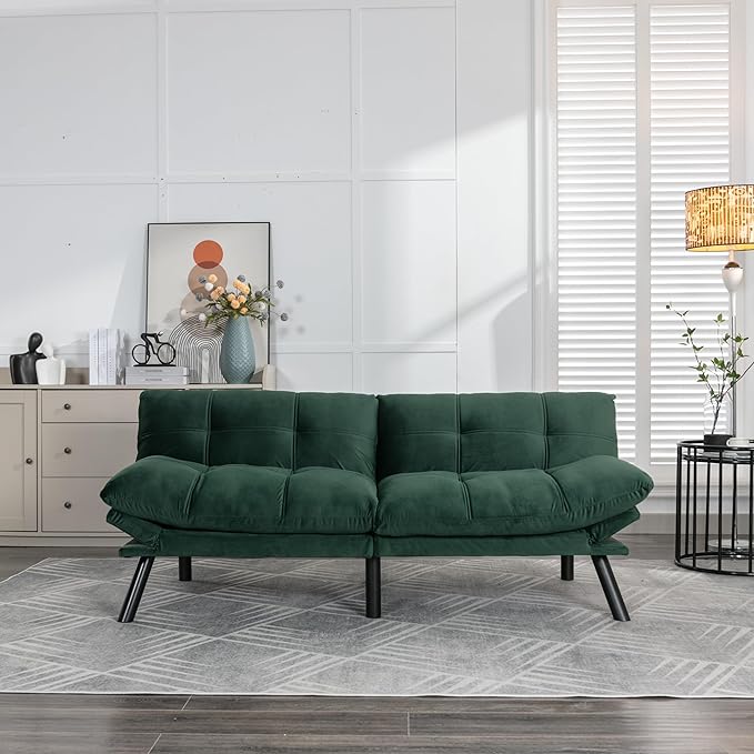 GDFStudio Hayezc Loveseat Sofa, Convertible Sofa Bed, 2-in-1 Folding Modern by GDFStudio