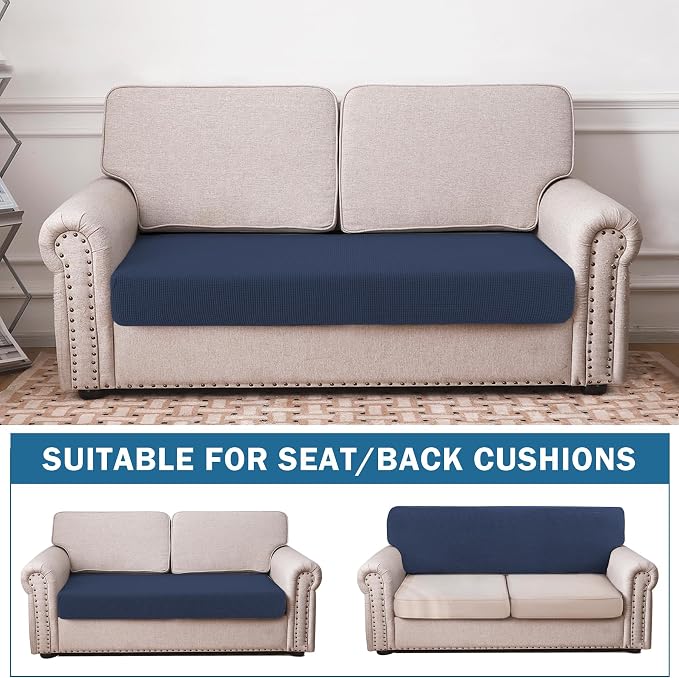 Water Repellent Couch Cushion Cover Loveseat Cover, Stretch Sectional Sofa Seat - Image 2