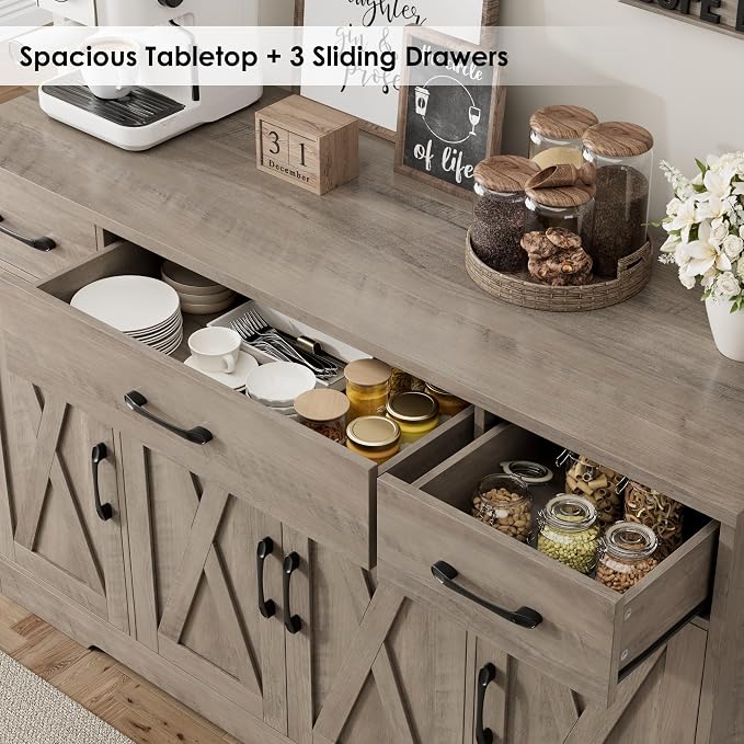 HOSTACK Buffet Sideboard Cabinet - Image 5