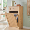 IFGET Tilt Out Trash Can Cabinet, 10 Gallon Farmhouse Laundry Hamper Cabinet by IFGETEnrichYourLivingSpace