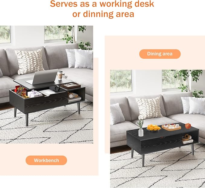 Sweetcrispy Coffee Table Lift Top Coffee Tables - Image 8