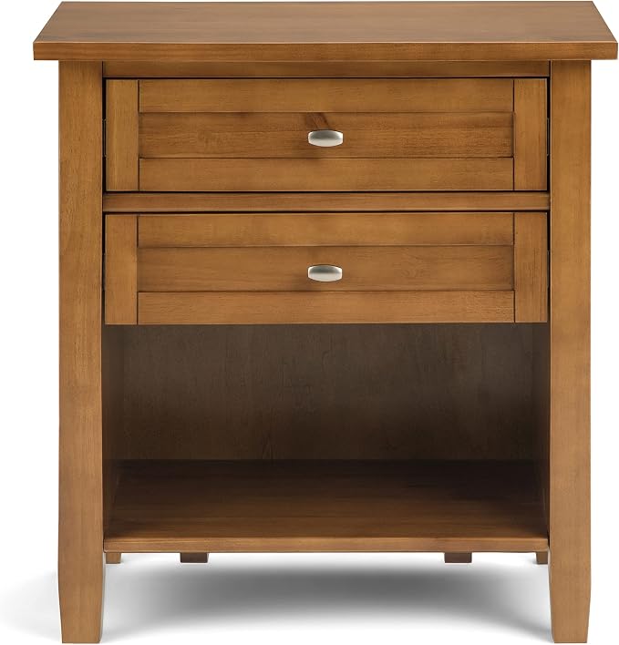 SIMPLIHOME Warm Shaker Solid Wood 24 inch Wide Transitional-Style Bedside - Image 2
