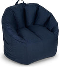 Big Joe Milano Bean Bag Chair for Kids, Denim Cobalt Lenox, Durable Woven by BigJoe