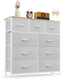9-Drawer Dresser for Bedroom, Anti-Tip Tall Storage Organizer Chest of Drawers by SageNest