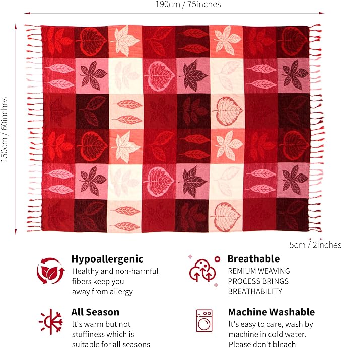 Bohemian Chenille Jacquard Tassel Throws - Image 5