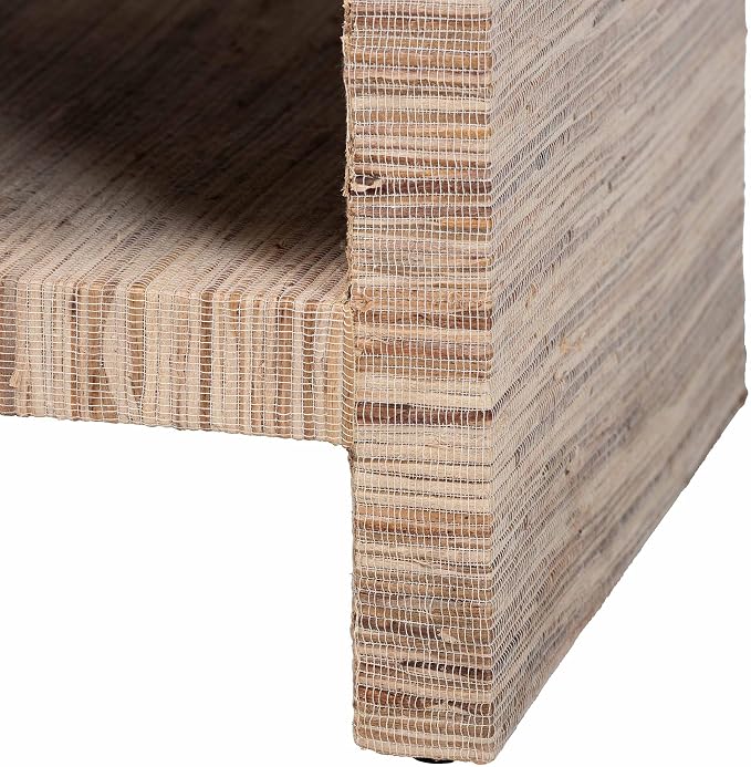 Bali & pari Callan Bohemian Woven Natural Grasscloth 1-Drawer Nightstand - Image 9
