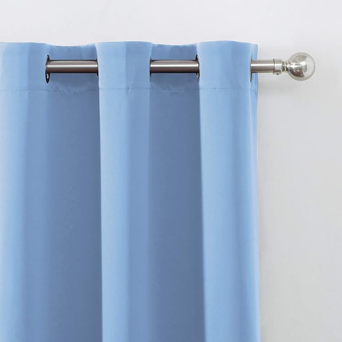 LEMOMO Sky Blue Thermal Blackout Curtains/42 x 95 Inch/Set of 2 Panels Room - Image 6