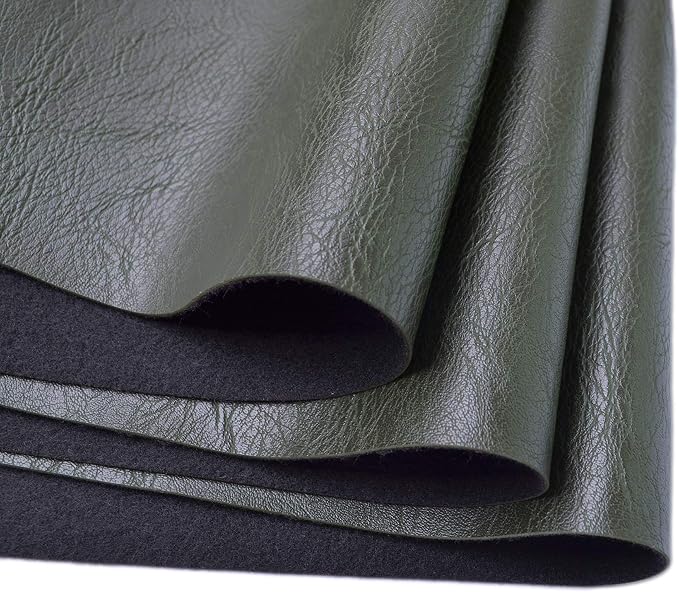 Wento Thick Faux Leather Fabric Soft Skin Grain PU Leather by Wento