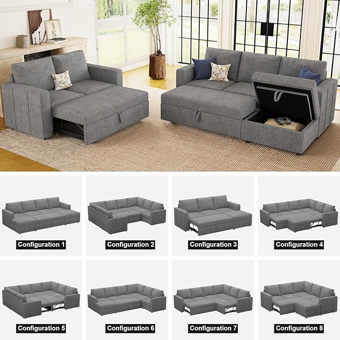 Belffin Modular Sectional Sleeper Sofa - Image 8