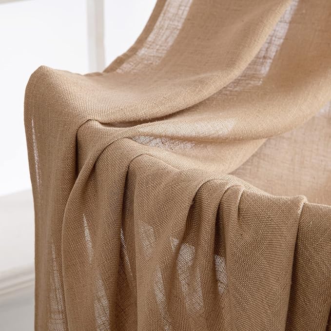 MIULEE Brown Linen Curtains 84 Inch Length - Image 6