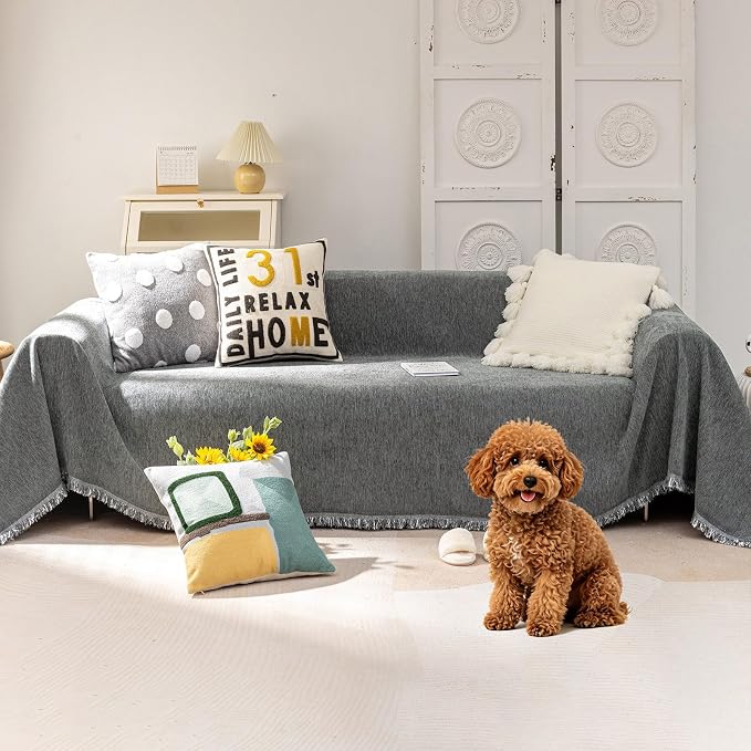VClife Boho Chic Couch Cover, Soft Chenille Couch Covers by VCLIFE