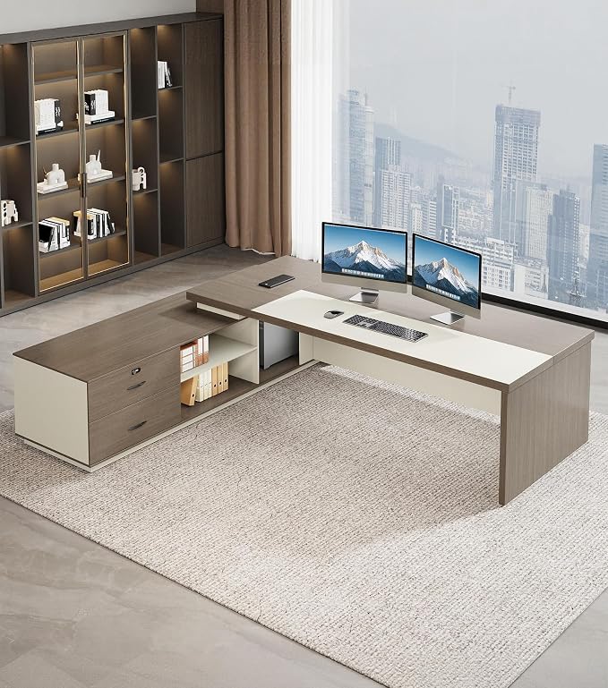 79" L-Shaped Executive Desk - Image 8