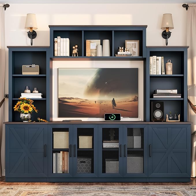 LUMISOL 4-Piece Entertainment Center Wall Unit by LUMISOL