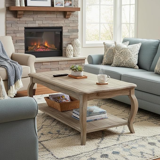 Alaterre Furniture Austerity 42-Inch Rustic Coffee Table - Image 7