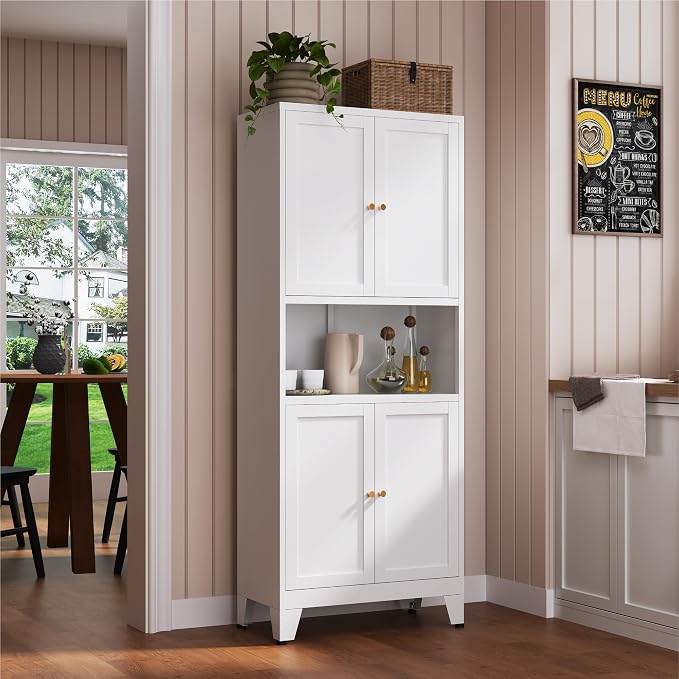 YAUWOH 69" Tall Metal Pantry Cabinet - Image 7