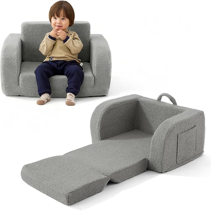 Toddler Couch, 2-in-1 Toddler Chairs Comfy 1-3 Years Old, Toddler Chair by MuaMelop