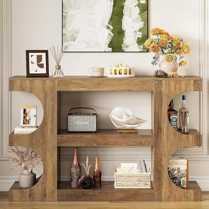 Tohomeor Console Tables for Entryway 47.24-Inch, Wooden Sofa Table Behind The - Image 3