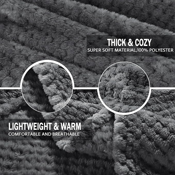 Exclusivo Mezcla Fleece Bed Blanket Twin Size, Super Soft and Warm Blankets - Image 7